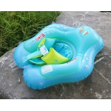 Bouée bébé sécurisée avec harnais et pare-soleil confort et protection UV - Rose