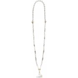 Guess Universeller Smartphone-Kettenarmband mit Perlen - Weiß