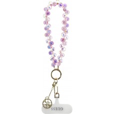 Bracelet cha&icirc;ne Guess universel pour smartphone avec perles en forme de goutte - Rose