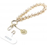 Bracelet cha&icirc;ne Guess universel pour smartphone avec perles en forme de goutte - Or