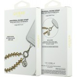 Bracelet cha&icirc;ne Guess universel pour smartphone avec perles en forme de goutte - Or