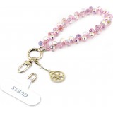 Bracelet cha&icirc;ne Guess universel pour smartphone avec perles en forme de goutte - Rose