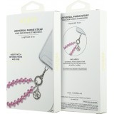 Bracelet cha&icirc;ne Guess universel pour smartphone avec perles en forme de goutte - Rose