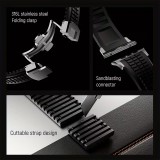 Premium Sport-Luxusarmband aus hochwertigem Gummi für Apple Watch 49/46/45/44 mm komfortabel, wasserdicht und strapazierfähig - Braun - Apple Watch 44/45/46/49 mm