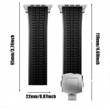 Premium Sport-Luxusarmband aus hochwertigem Gummi für Apple Watch 49/46/45/44 mm komfortabel, wasserdicht und strapazierfähig - Orange - Apple Watch 44/45/46/49 mm