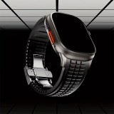 Premium Sport-Luxusarmband aus hochwertigem Gummi für Apple Watch 49/46/45/44 mm komfortabel, wasserdicht und strapazierfähig - Rot - Apple Watch 44/45/46/49 mm