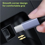 USB-B zu USB-C Adapterkabel leicht und flexibel kompatibel mit verschiedenen Geräten Nylon (2 m) - Schwarz