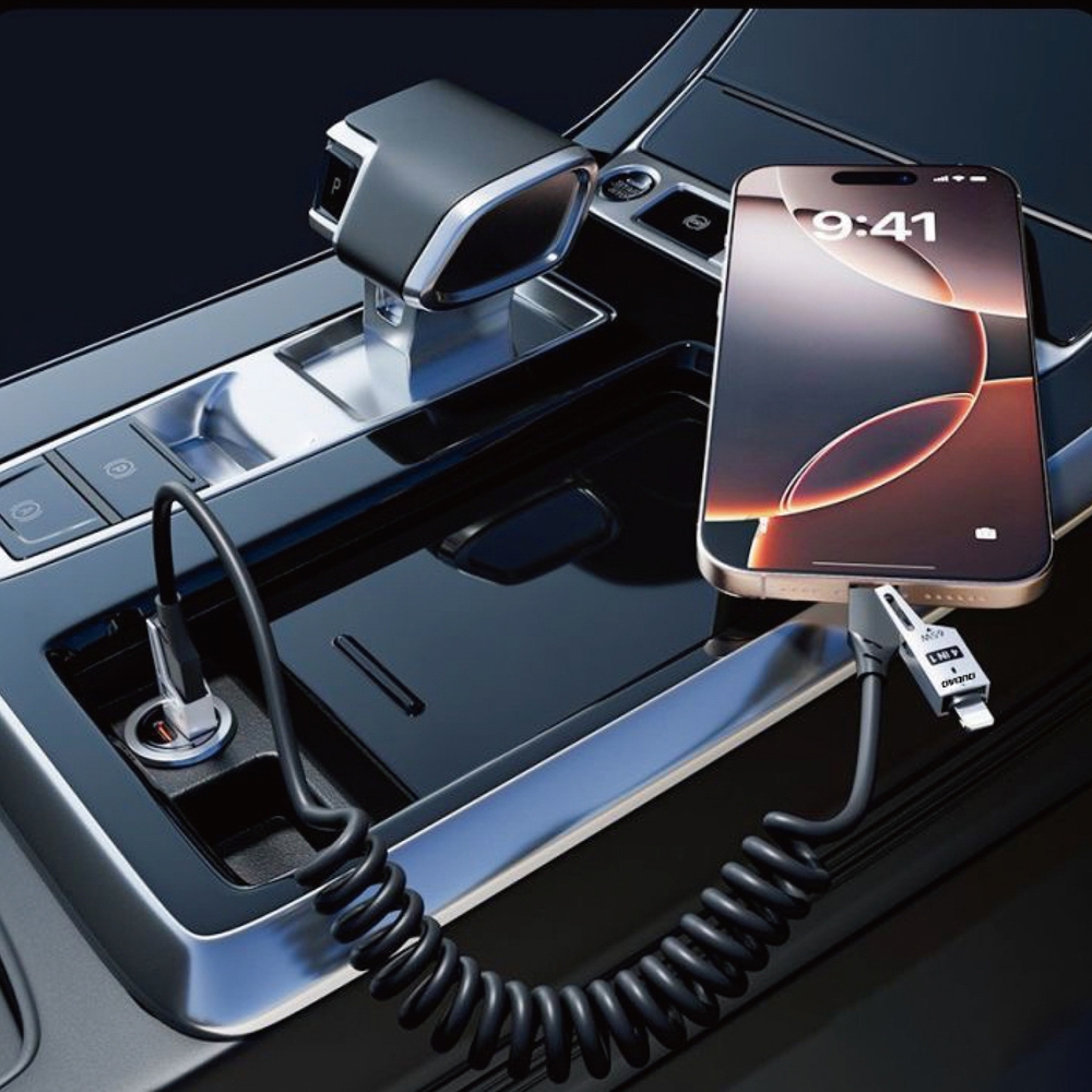 Dudao L20 Pro 4-in-1 Kabel USB-A / USB-C - Lightning / USB-C 65W f&uuml;r Laden und Daten&uuml;bertragung - Schwarz