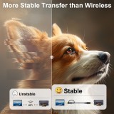 Druckerkabel  2-in-1 USB-A/C zu USB-B f&uuml;r HP / Canon / Epson / Brother - Schwarz