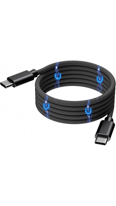 Magnetisches USB-C zu USB-C Kabel (1,2 m) 240W mit Power Delivery 3.1 Choetech XCC-1054 - Schwarz