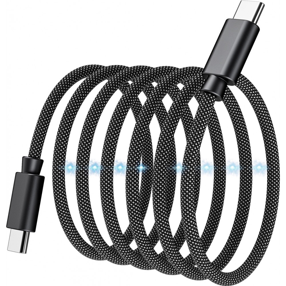 Magnetisches USB-C zu USB-C Kabel (1,2 m) 240W mit Power Delivery 3.1 Choetech XCC-1054 - Schwarz