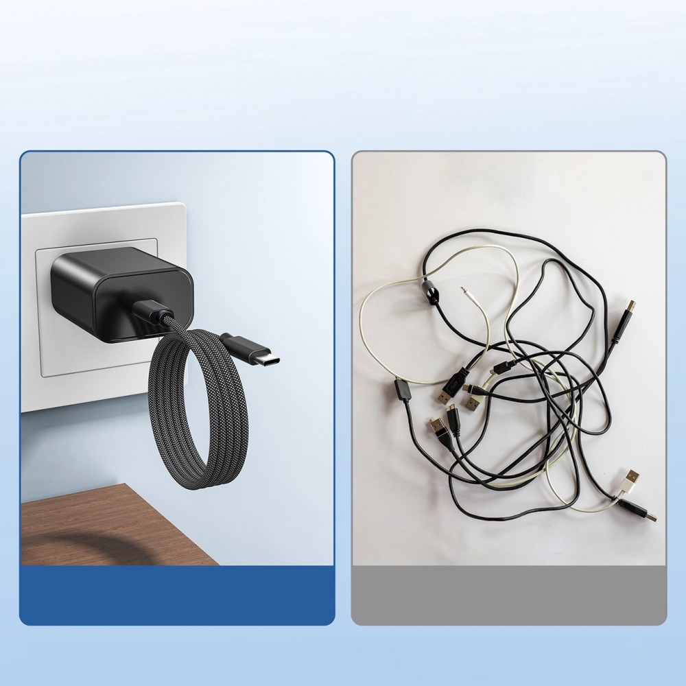 Magnetisches USB-C zu USB-C Kabel (1,2 m) 240W mit Power Delivery 3.1 Choetech XCC-1054 - Schwarz