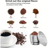Wiederverwendbare Edelstahl-Kaffeekapsel kompatibel mit Nespresso - Silber