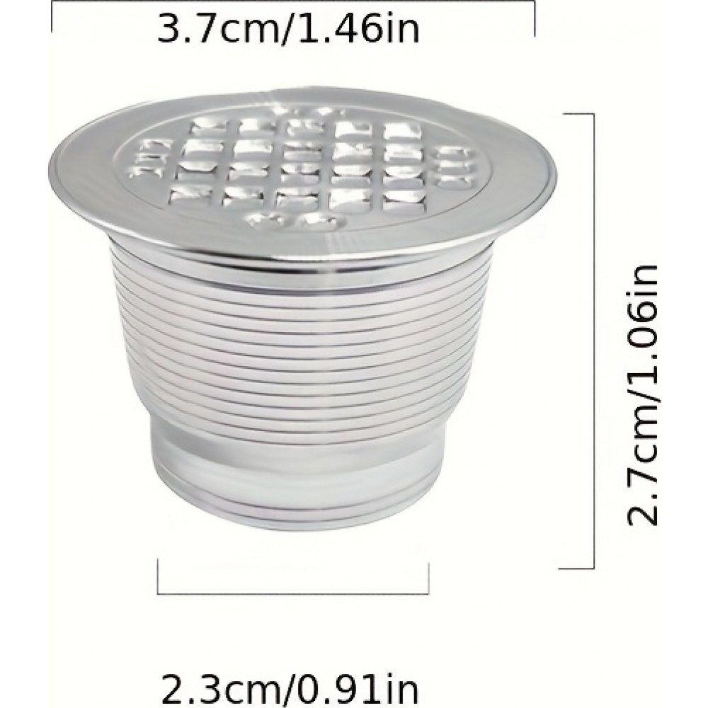 Wiederverwendbare Edelstahl-Kaffeekapsel kompatibel mit Nespresso - Silber
