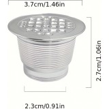 Wiederverwendbare Edelstahl-Kaffeekapsel kompatibel mit Nespresso - Silber