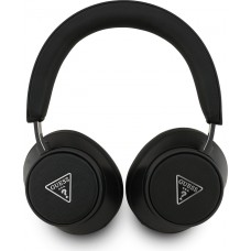Casque Bluetooth Guess PU Saffiano triangle logo 45h d'autonomie assistant vocal charge rapide r&eacute;duction du bruit  - Noir