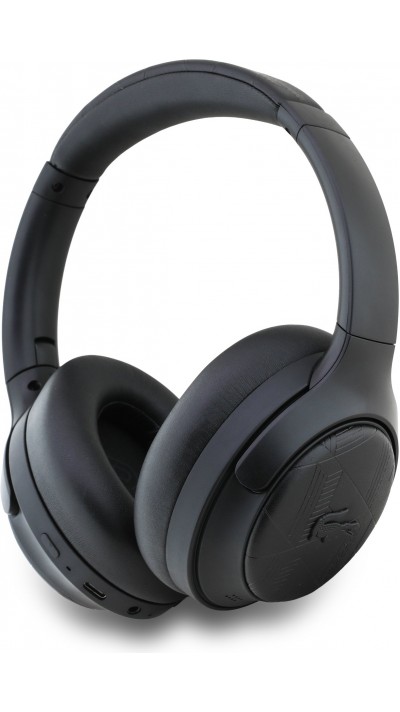 Casque Bluetooth Lacoste Monogramme ANC 50h d'autonomie assistant vocal recharge rapide et réduction du bruit  - Noir