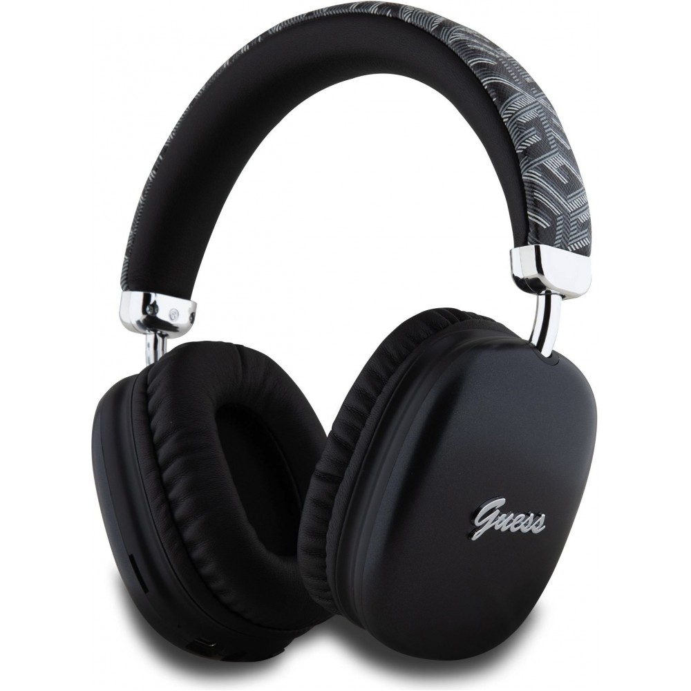 Over-Ear Kabelloser Kopfh&ouml;rer Guess G Cube Script Logo Hochwertiger Audio (USB-C) - Schwarz