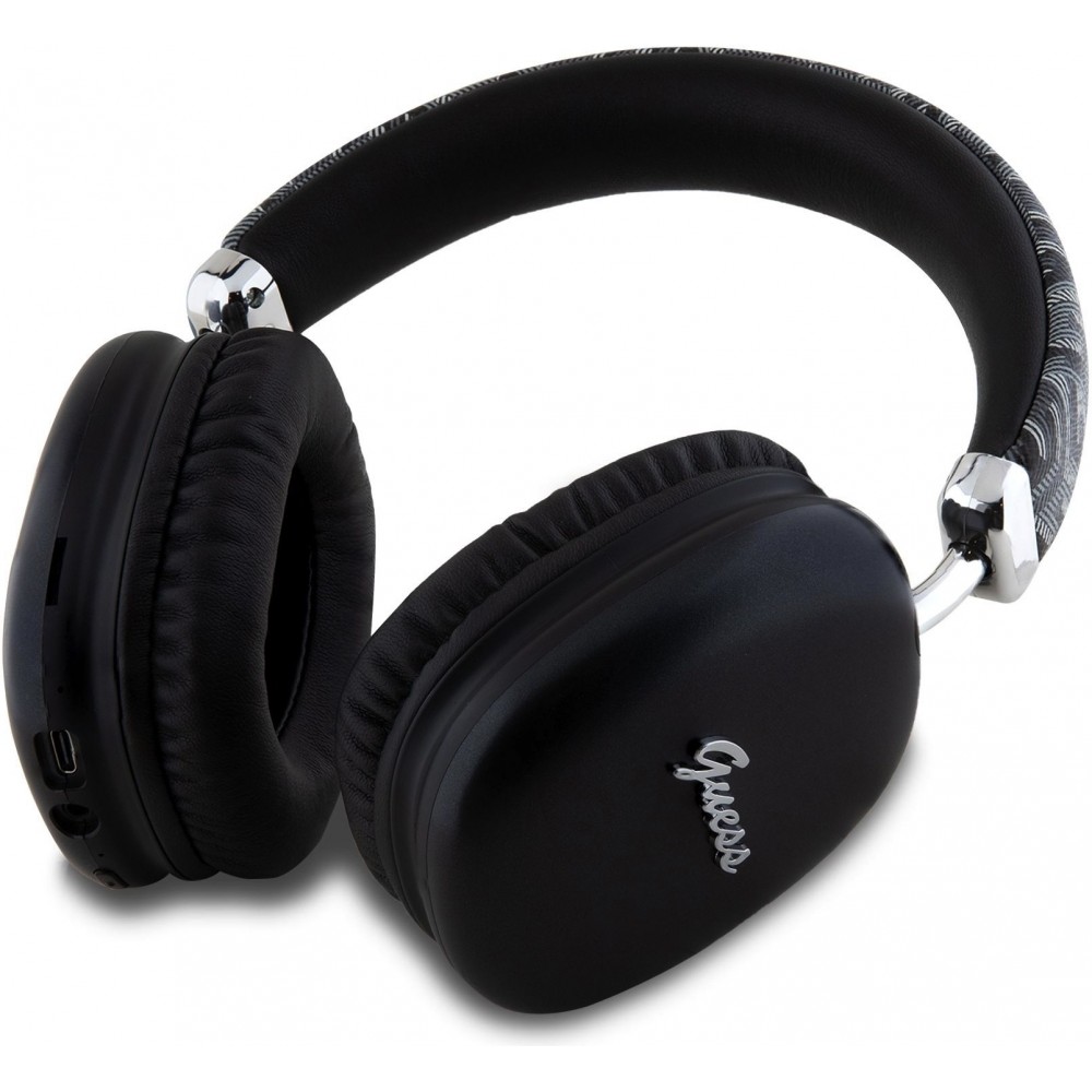 Over-Ear Kabelloser Kopfh&ouml;rer Guess G Cube Script Logo Hochwertiger Audio (USB-C) - Schwarz