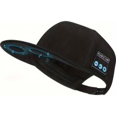 Bluetooth Cap mit integrierten Lautsprechern für Musik und Anrufe Unisex verstellbar - Schwarz