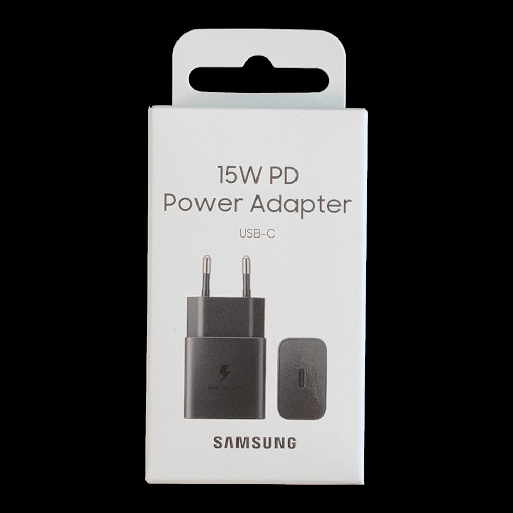 Samsung EP-T1510NBEGEU USB-C 15W PD AFC Schnelllade-Adapter Wandladegerät - Schwarz