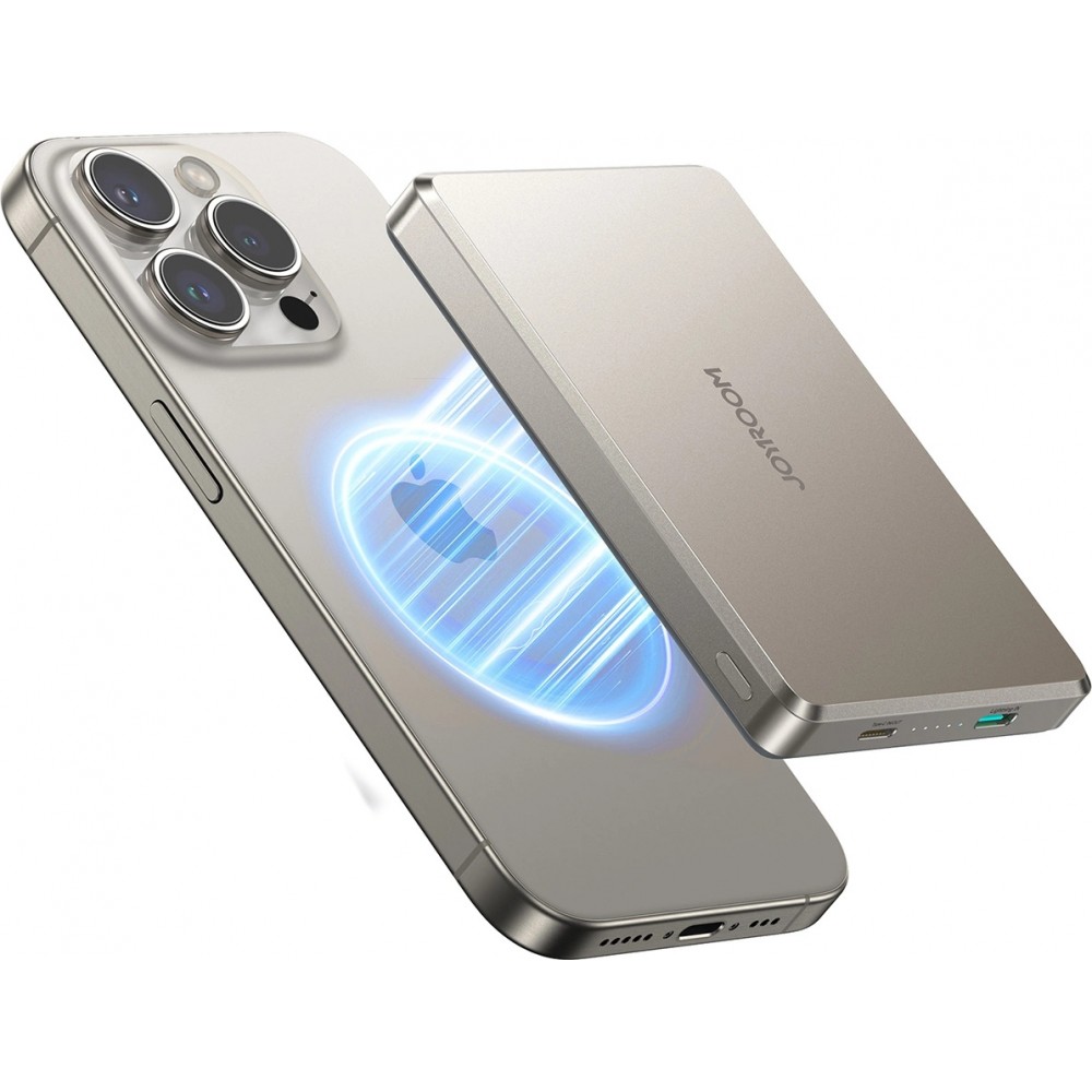 Magnetische Powerbank Joyroom JR-PBM08 Pro 10000 mAh 20 W ultraflach MagSafe - Titan