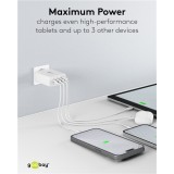 Goobay 100W GaN Multiport Schnellladeger&auml;t mit USB-C Power Delivery & USB-A - Weiss