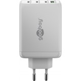 Goobay 100W GaN Multiport Schnellladeger&auml;t mit USB-C Power Delivery & USB-A - Weiss