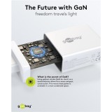 Goobay 100W GaN Multiport Schnellladeger&auml;t mit USB-C Power Delivery & USB-A - Weiss
