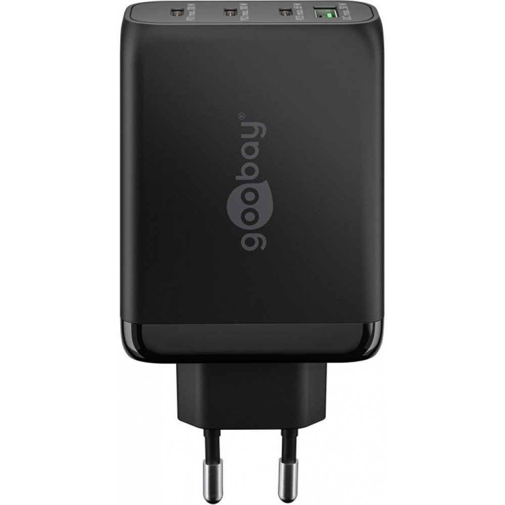 Goobay 100W GaN Multiport Schnellladeger&auml;t mit USB-C Power Delivery & USB-A - Schwarz