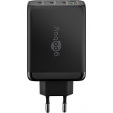 Goobay 100W GaN Multiport Schnellladeger&auml;t mit USB-C Power Delivery & USB-A - Schwarz