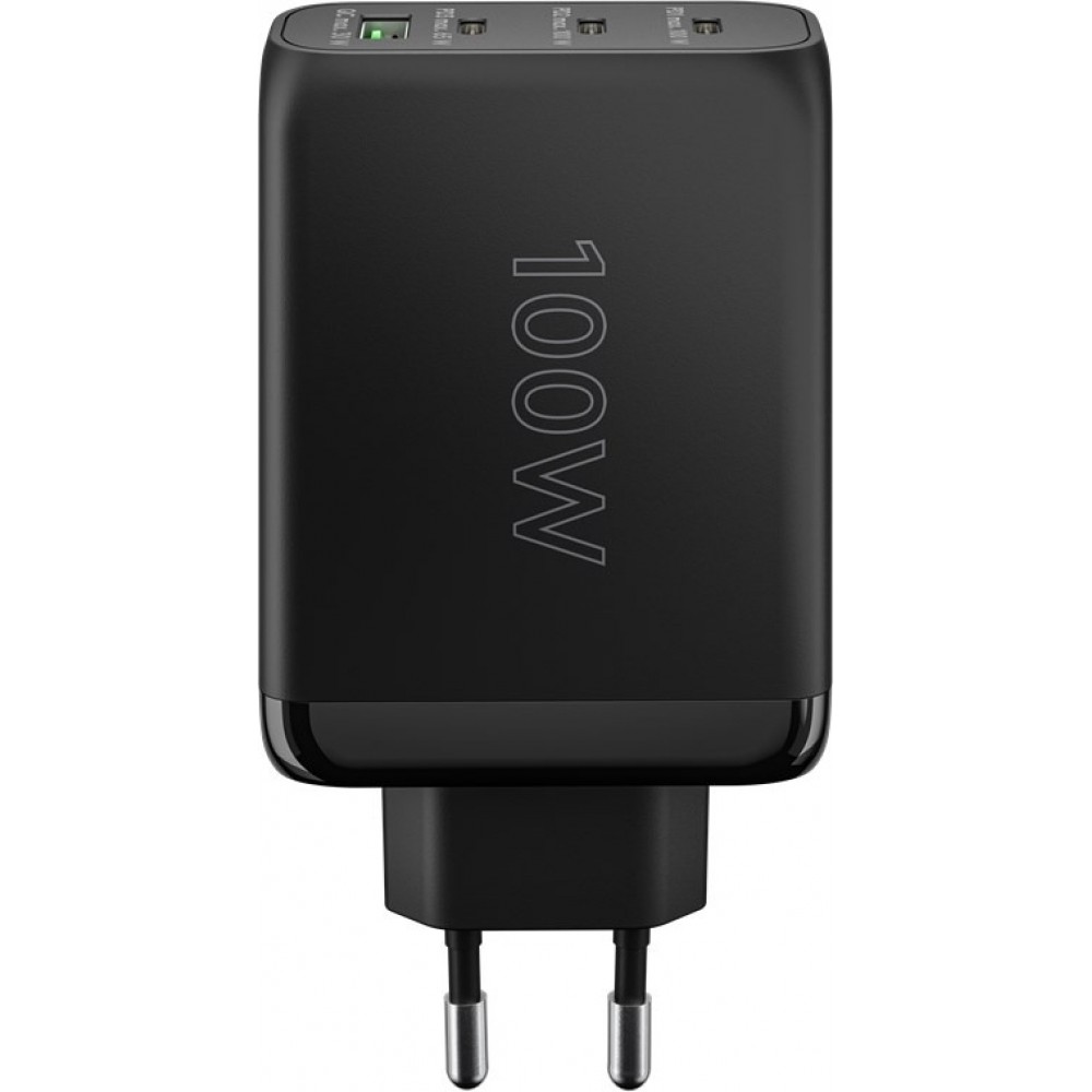 Goobay 100W GaN Multiport Schnellladeger&auml;t mit USB-C Power Delivery & USB-A - Schwarz