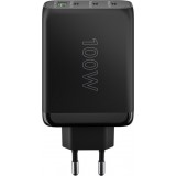 Goobay 100W GaN Multiport Schnellladeger&auml;t mit USB-C Power Delivery & USB-A - Schwarz