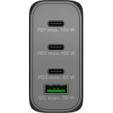 Goobay 100W GaN Multiport Schnellladeger&auml;t mit USB-C Power Delivery & USB-A - Schwarz
