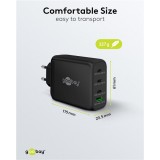 Goobay 100W GaN Multiport Schnellladeger&auml;t mit USB-C Power Delivery & USB-A - Schwarz