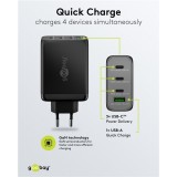 Goobay 100W GaN Multiport Schnellladeger&auml;t mit USB-C Power Delivery & USB-A - Schwarz