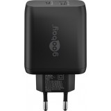 Goobay 45W GaN Schnellladeger&auml;t mit USB-C Power Delivery & USB-A - Schwarz