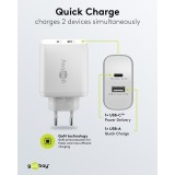 Goobay 45W GaN Schnellladeger&auml;t mit USB-C Power Delivery & USB-A - Schwarz