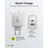 Goobay 65W GaN Schnellladeger&auml;t mit USB-C Power Delivery & USB-A - Schwarz