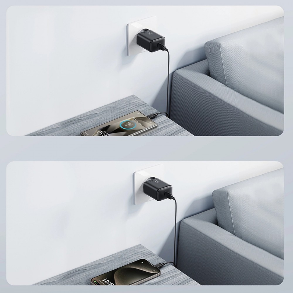 Schnellladegerät USB-C 25W Joyroom JR-TCF23 mit PPS und PD - Schwarz