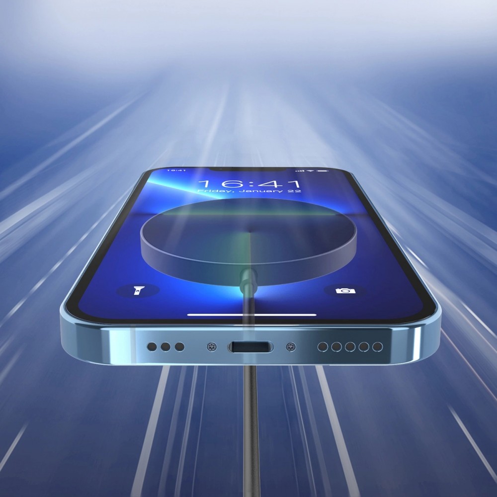 MagSafe-kompatibles 15W Choetech Magnetisches Kabelloses Ladegerät für iPhone - Schwarz