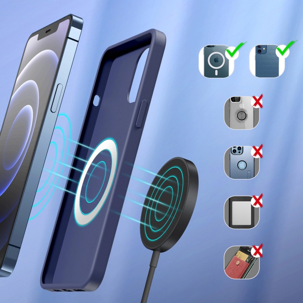 MagSafe-kompatibles 15W Choetech Magnetisches Kabelloses Ladegerät für iPhone - Schwarz