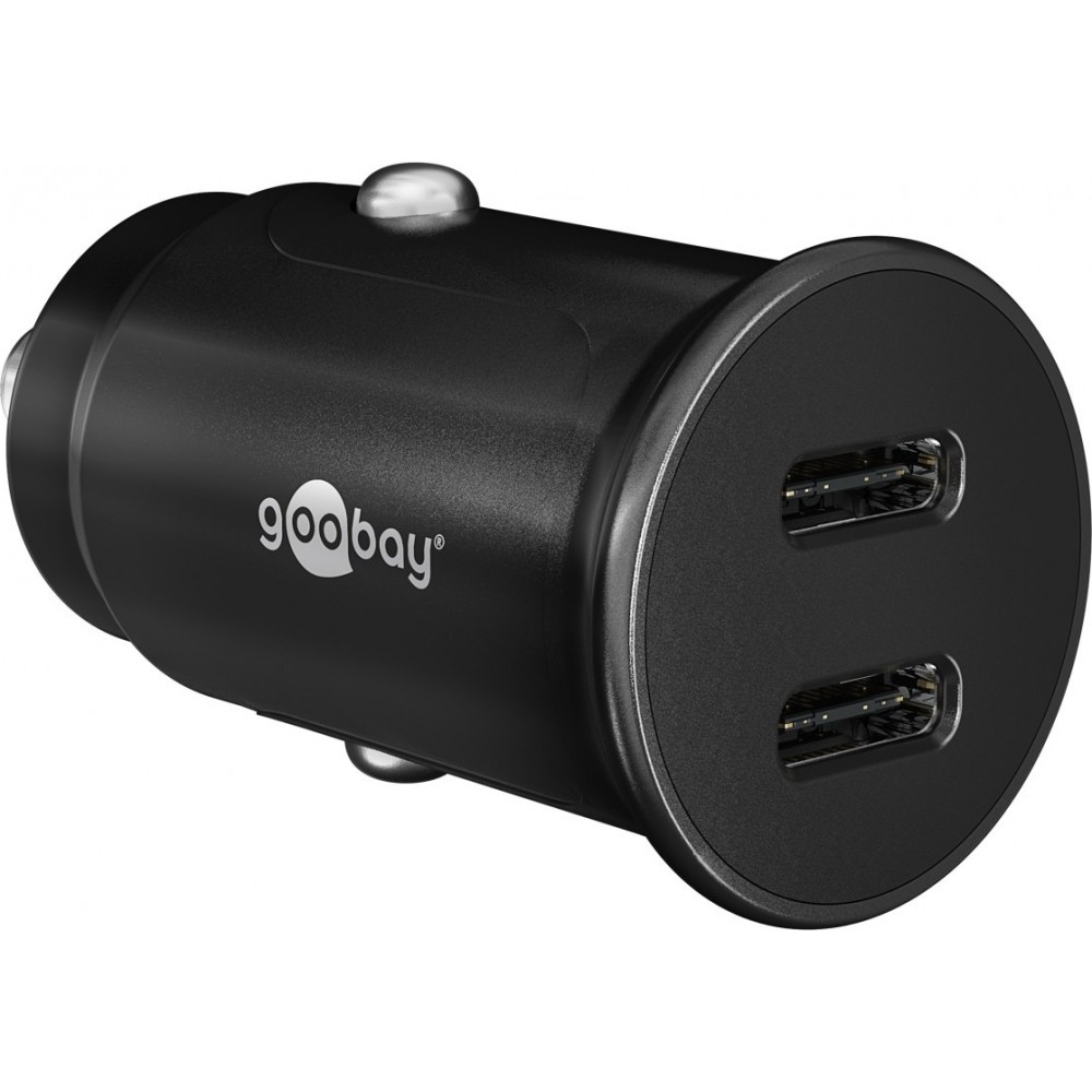 Goobay Auto Schnellladeger&auml;t 30W USB-C PD Kfz-Ladeadapter f&uuml;r 12/24V - Schwarz