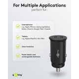 Goobay Auto Schnellladeger&auml;t 30W USB-C PD Kfz-Ladeadapter f&uuml;r 12/24V - Schwarz