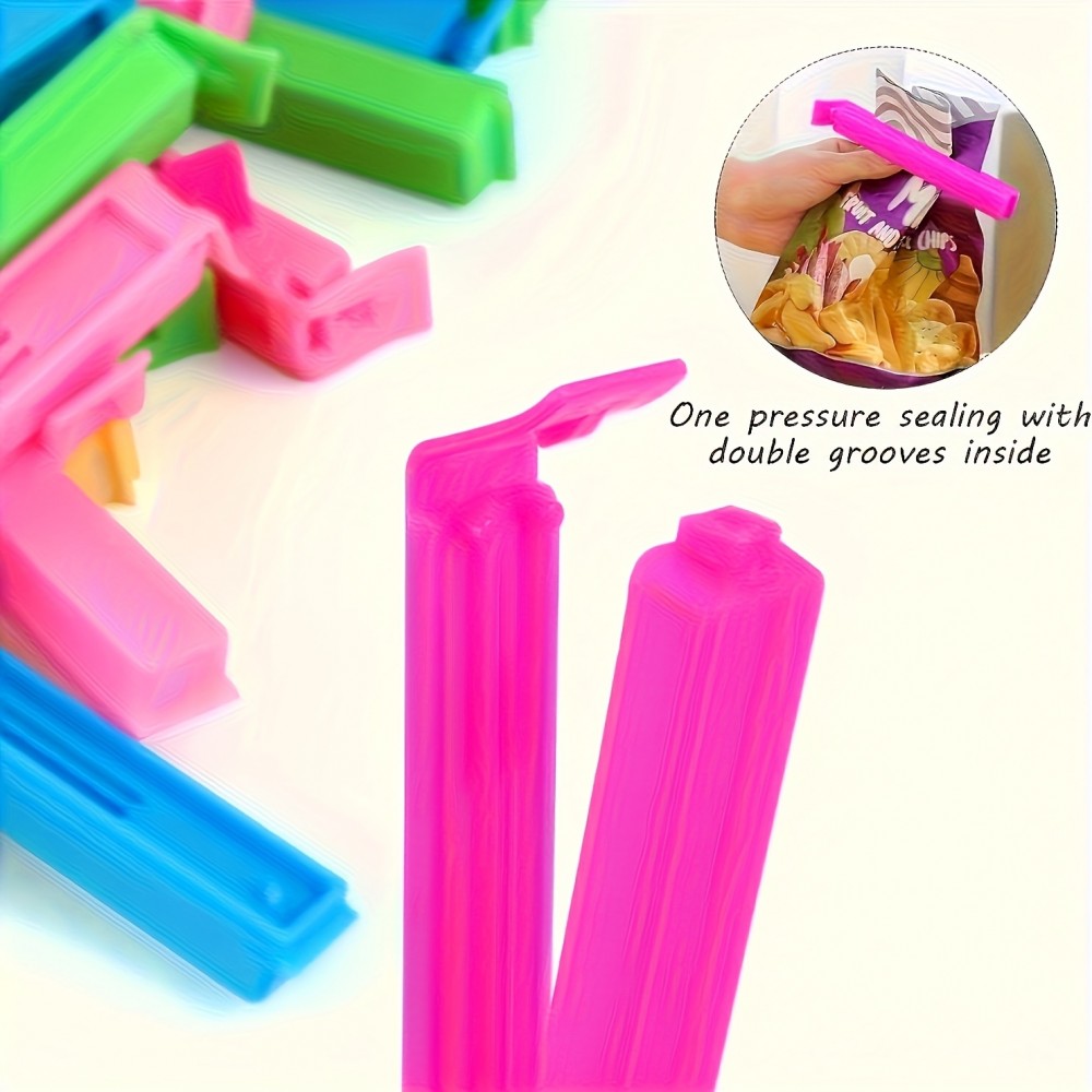 Lebensmittelverschlussclips für flexible Silikontüten (10er Set) - Mehrfarbig