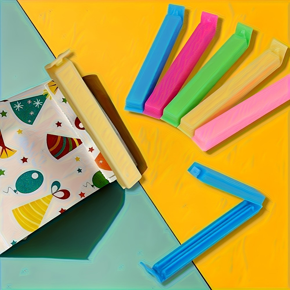 Lebensmittelverschlussclips für flexible Silikontüten (10er Set) - Mehrfarbig