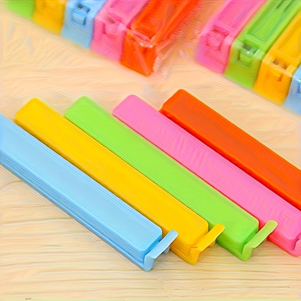 Lebensmittelverschlussclips für flexible Silikontüten (10er Set) - Mehrfarbig