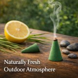 Citronella R&auml;ucherkegel Premium handgemacht lange Brenndauer Anti M&uuml;cken f&uuml;r draussen ideal f&uuml;r den Sommer - Gr&uuml;n