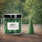 Citronella R&auml;ucherkegel Premium handgemacht lange Brenndauer Anti M&uuml;cken f&uuml;r draussen ideal f&uuml;r den Sommer - Gr&uuml;n