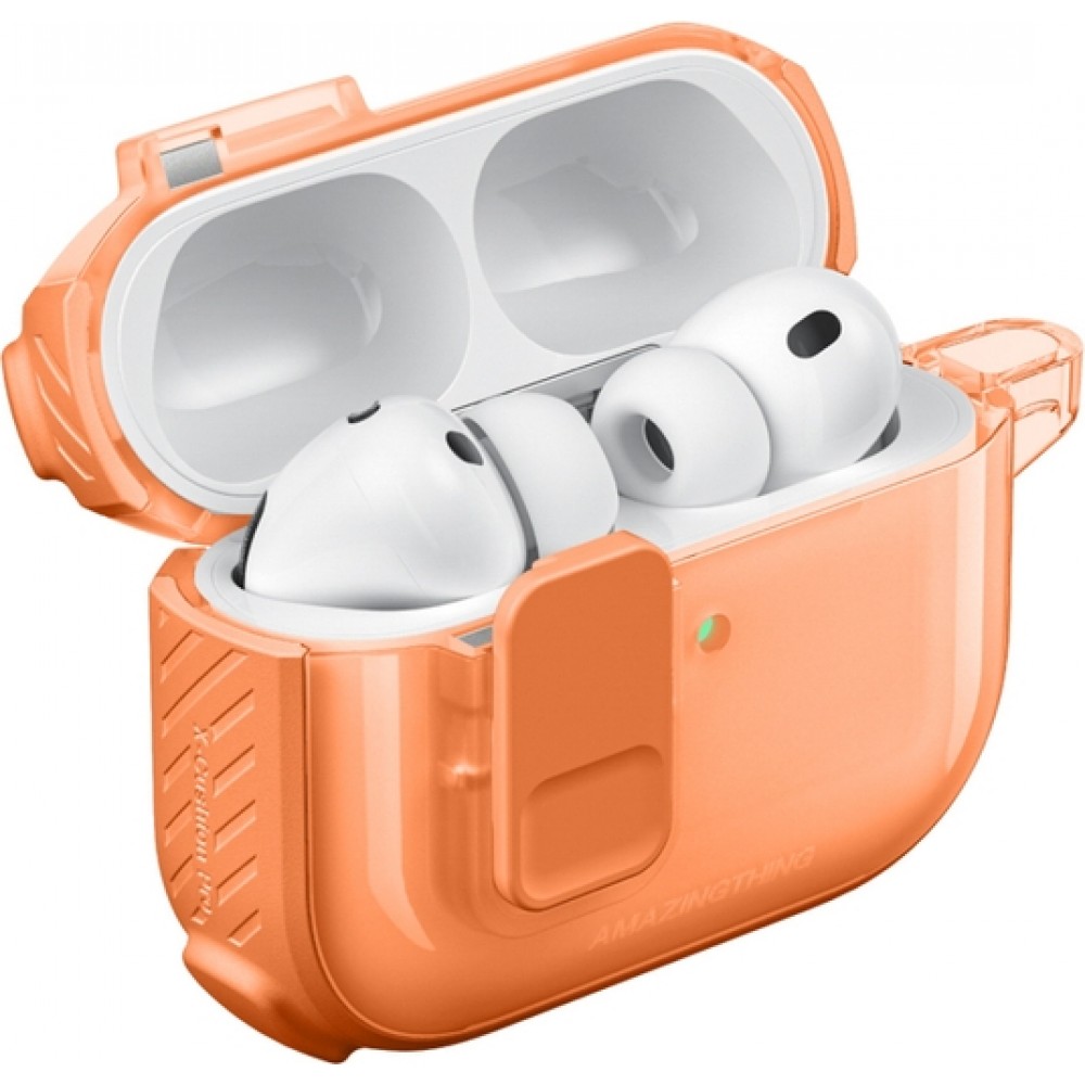 AirPods 3 Case H&uuml;lle - AmazingThing Titan Pro Guardian Schutzh&uuml;lle innovativ - Orange